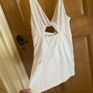 Free People white cutout mini dress
